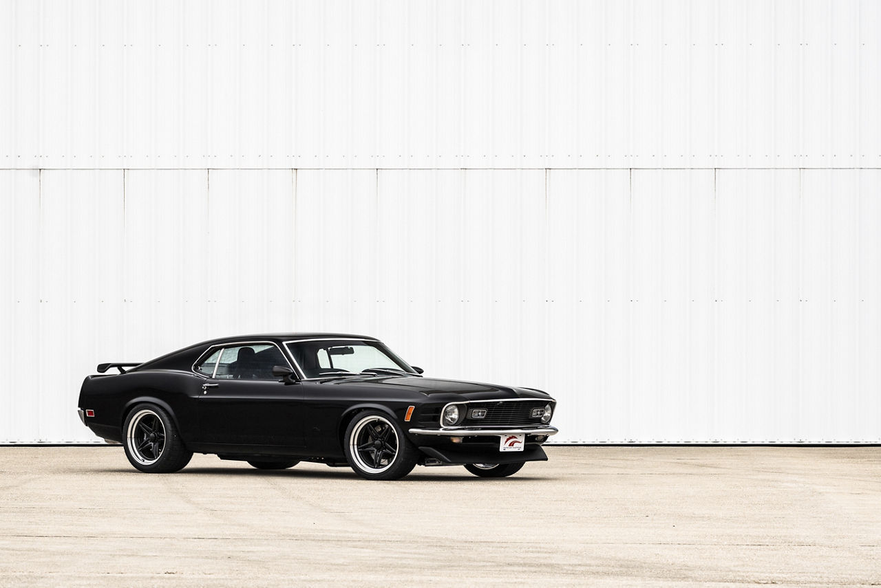 アート・デザイン・音楽 AMERICAN RACER 1970 Ford Mustang - American Racing GROOVE II - Black | American